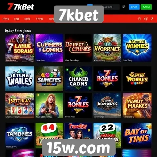 Avaliação da variedade de jogos disponíveis no 7kbet